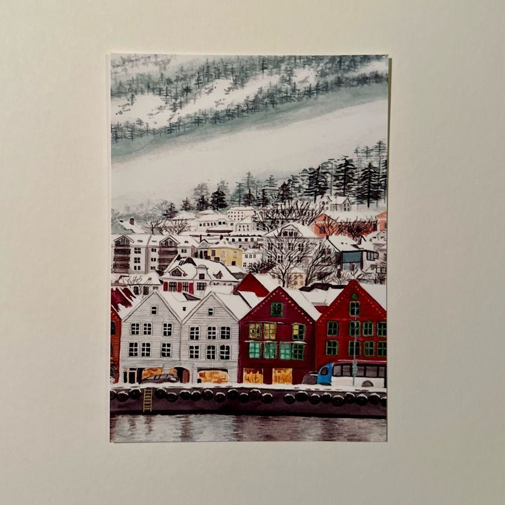 Bergen Norway Travel Art Print